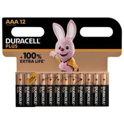 pile duracell cf12 alcalines plus aaa/lr03 1.5v 12pz [du0221]