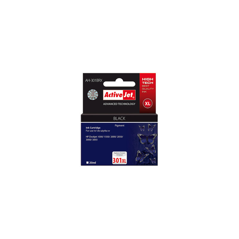 Cartuccia activejet ah-563 compatibile con hp ch563 no.301xl