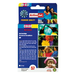 Cartuccia activejet ah-657 compatibile con hp c6657a no.57 a