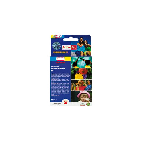 Cartuccia activejet ah-657 compatibile con hp c6657a no.57 a