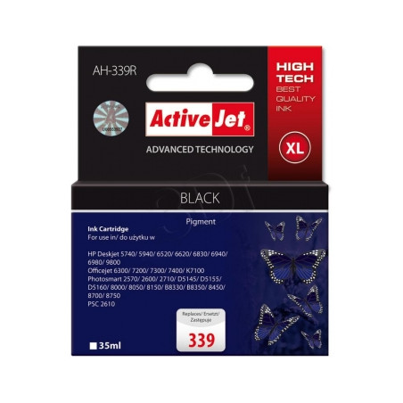 Cartuccia activejet ah-767 compatibile con hp c8767ee no.339
