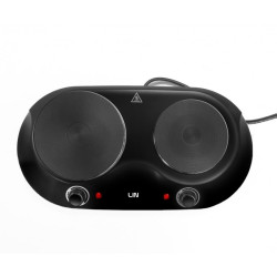 fornello elettrico lin due pentole 1500w nero [le-25p2n]