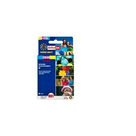 Cartuccia activejet ah-c56 compatibile con hp cc656ae no.901c
