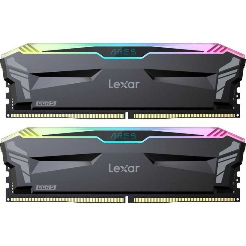 ram dimm ddr5 32gb lexar ares rgb 2x16gb 6400mhz cl32 1.4v nero [ld5eu016g-r6400gdla]