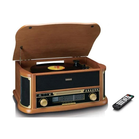 giradischi lenco tcd-2551 in legno nero [tcd-2551]