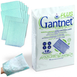 set di panni pds care gantnet plus guanti imbevuti di gel detergente