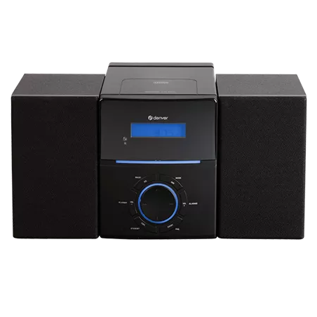 microsistema denver mca-240 con lettore cd/fm/doppia sveglia
