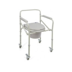 sedia da toilette su ruote timago tgr-r kt 023c pieghevole portatile