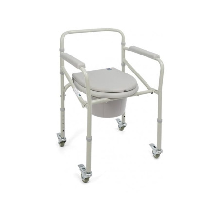 sedia da toilette su ruote timago tgr-r kt 023c pieghevole portatile