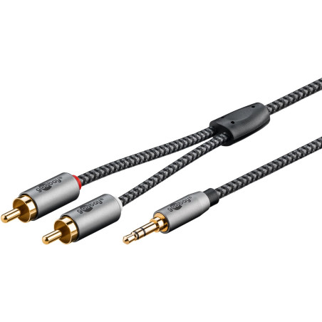 cavo audio goobay 65285 plus audio da 3.5mm a 2xrca masc/masc 1m