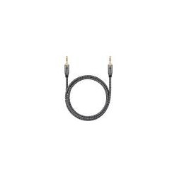 cavo di collegamento goobay audio aux stereo da 3.5mm 2m nero/argento