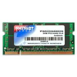 Ram so-dimm ddr2 patriot 2gb ddr2-800 pc2-6400 (psd22g8002s)