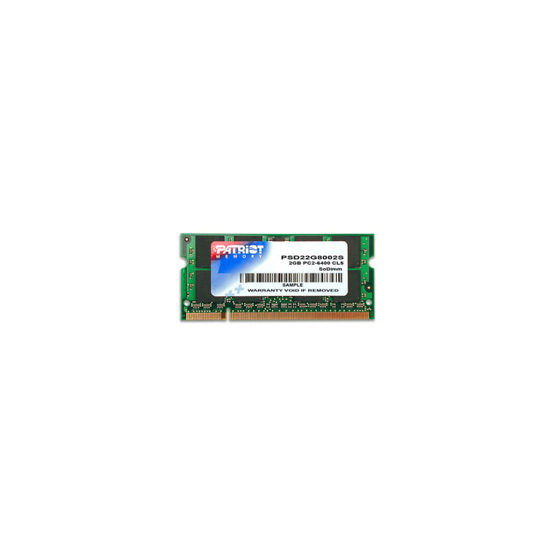 Ram so-dimm ddr2 patriot 2gb ddr2-800 pc2-6400 (psd22g8002s)