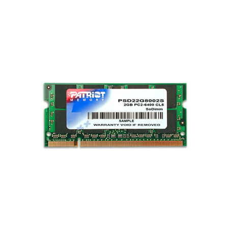 Ram so-dimm ddr2 patriot 2gb ddr2-800 pc2-6400 (psd22g8002s)