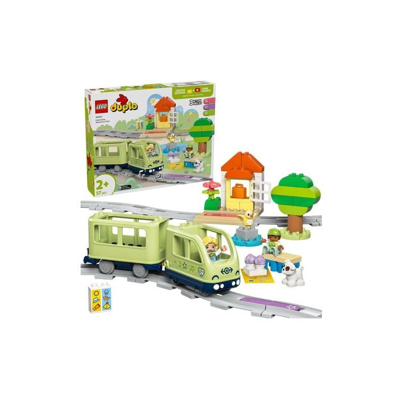 set giocattolo da costruzione lego 10427 treno di avventura interattivo