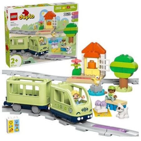 set giocattolo da costruzione lego 10427 treno di avventura interattivo
