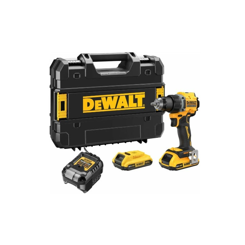 trapano avvitatore dewalt dcd794d2t a batteria 18v 74nm giallo/nero