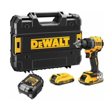 trapano avvitatore dewalt dcd794d2t a batteria 18v 74nm giallo/nero