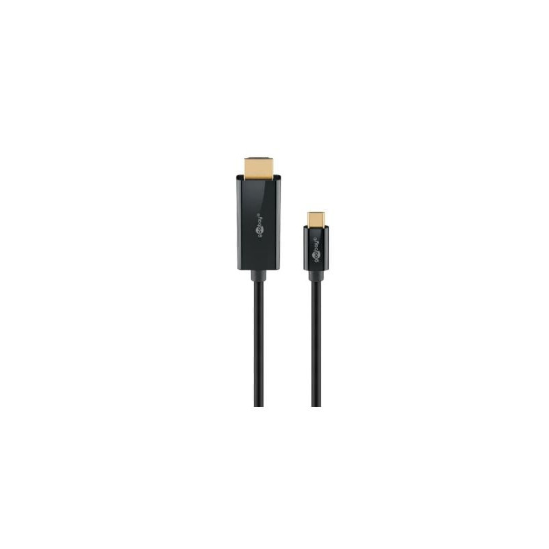 cavo adattatore usb goobay spina usb-c spina hdmi 1m nero [75696]