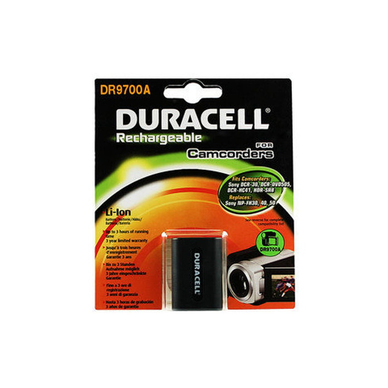 batteria duracell li-ion akku 650 mah per sony np-fh30 np-fh40