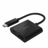 adattatore belkin usb-c a hdmi 60w pd, nero [avc002btbk]