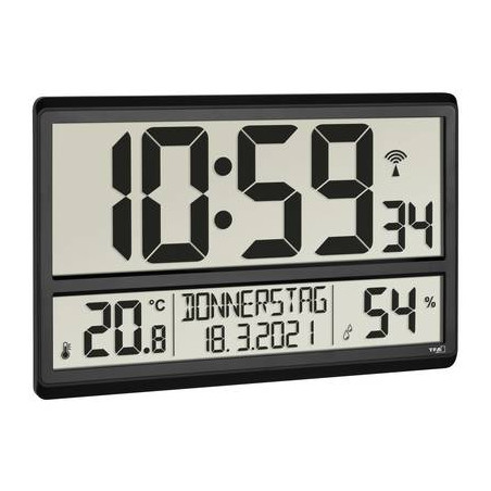 orologio da parete tfa dostmann radiocontrollato 360 mm x 28 mm x