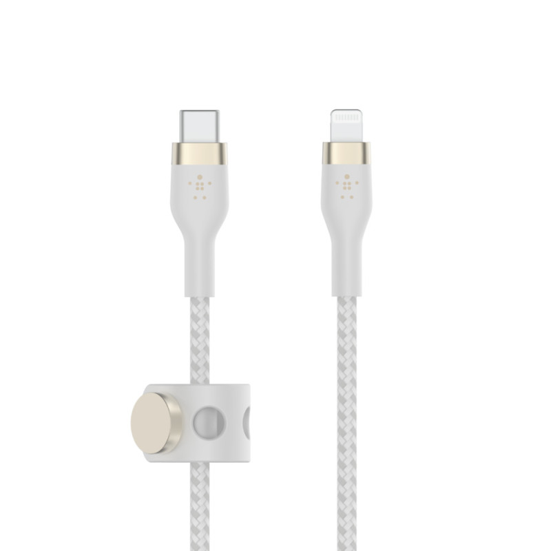 cavo lightning belkin flex usb-c 15w 3m bianco [caa011bt3mwh]