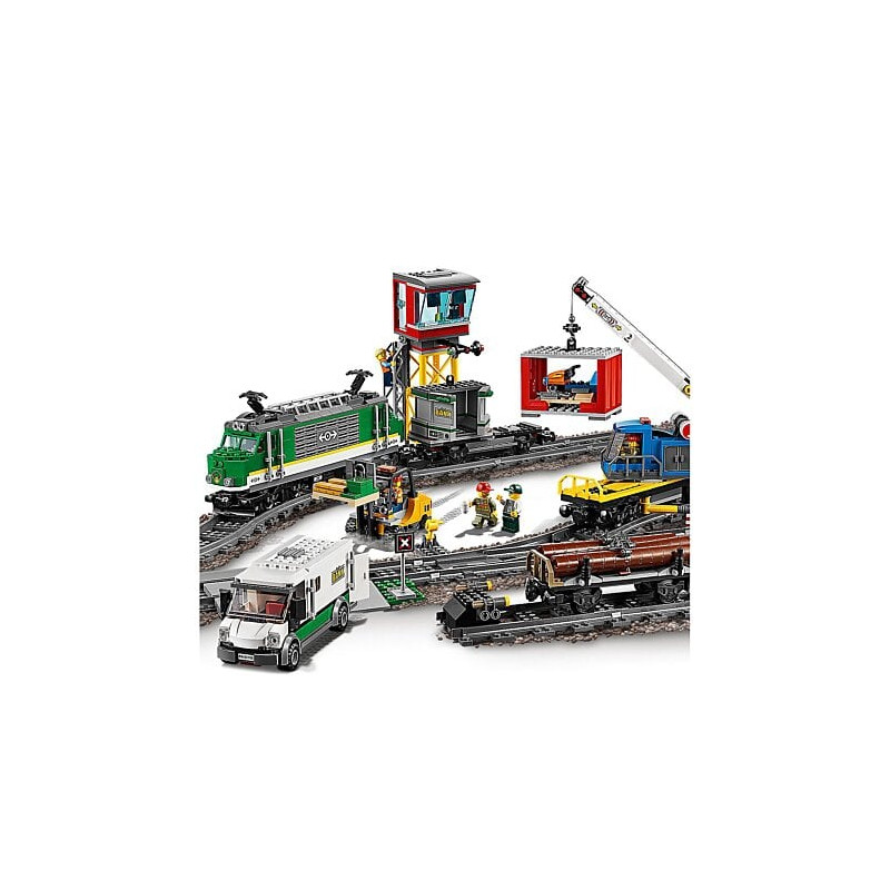 set da costruzione lego treno merci +6anni 6minifiguri multicolore
