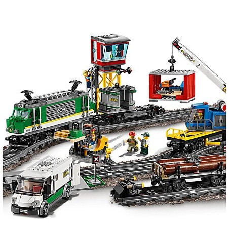 set da costruzione lego treno merci +6anni 6minifiguri multicolore