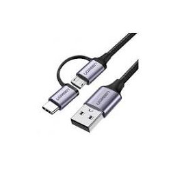 cavo usb ugreen tipo/c 3.0 2-in-1 1m nero [30875]