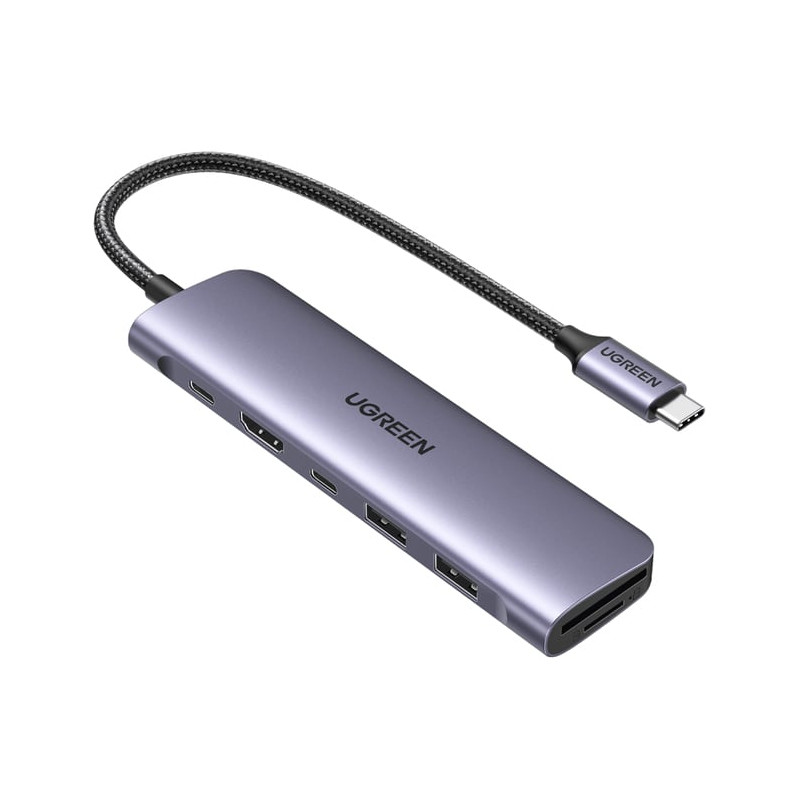 hub usb ugreen cm195 con hdmi 7-in-1 grigio [15214]