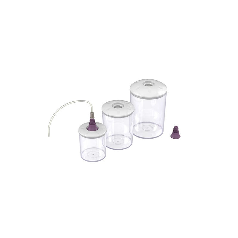 set contenitore magicvac family 0.75l + 1.5l + 3l transparante 3pz