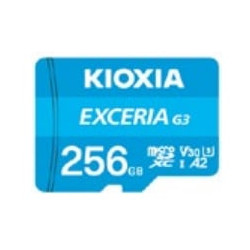 256gb scheda di memoria kioxia exceria g3 microsdxc blu [lmex3l256gg2]