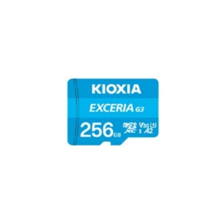 256gb scheda di memoria kioxia exceria g3 microsdxc blu [lmex3l256gg2]