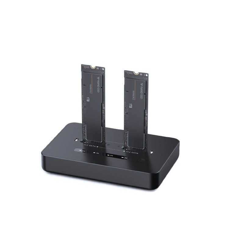 docking station gembird dd2-u3m2 per ssd m.2 pcie sata nero [dd2-u3m2]