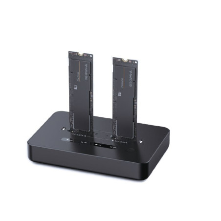docking station gembird dd2-u3m2 per ssd m.2 pcie sata nero [dd2-u3m2]