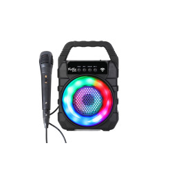 altoparlante portatile meme londra led rgb wireless usb con microfono