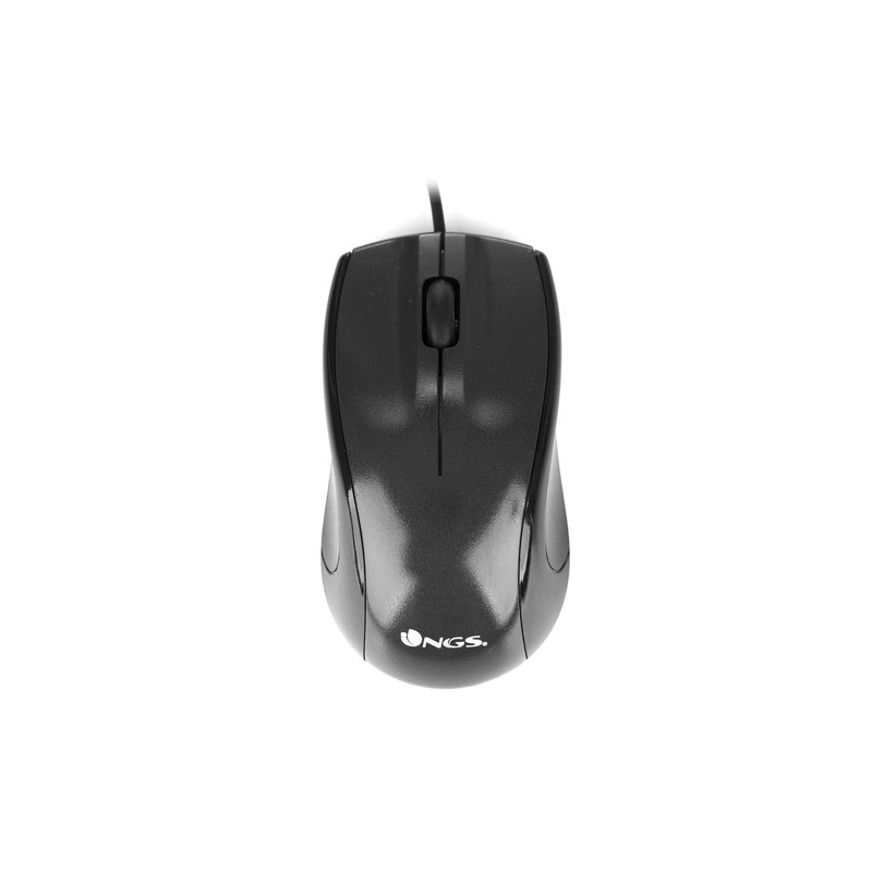 mouse ngs ottico mist usb 1000dpi linea ergonomica nero