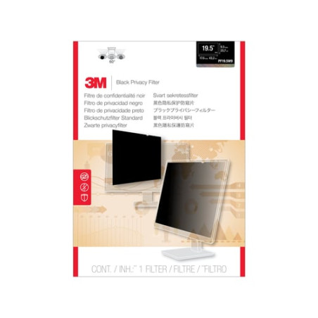 filtro privacy 3m pf195w9b standard desktop 19,5" 16:9 [7100036575]
