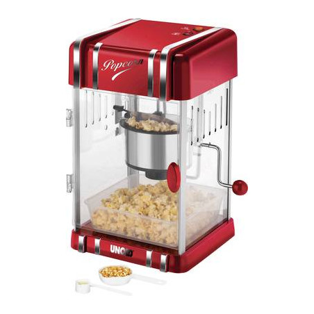 macchina per popcorn unol rosso argento [48535]