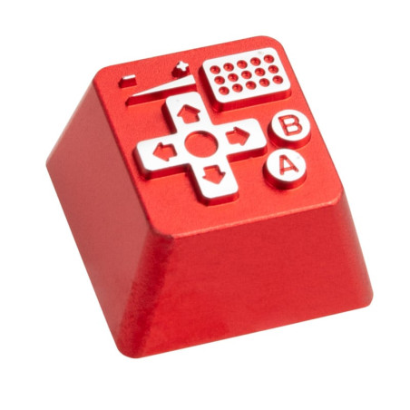 keycap zomoplus in alluminio retro gamepad i rosso