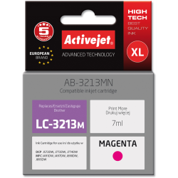 cartuccia inchiostro activejet per brother lc3213m 7ml magenta [ab-3213mn]