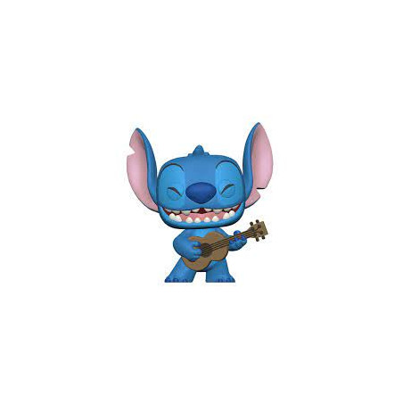 figurina funko disney stitch ukelele in vinile 10cm pop blu