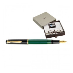 penna pelikan stilo m251 verde/nera cofanetto [814713-kit]
