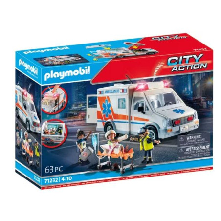 modellino playmobil ambulanza usa city action [71232]
