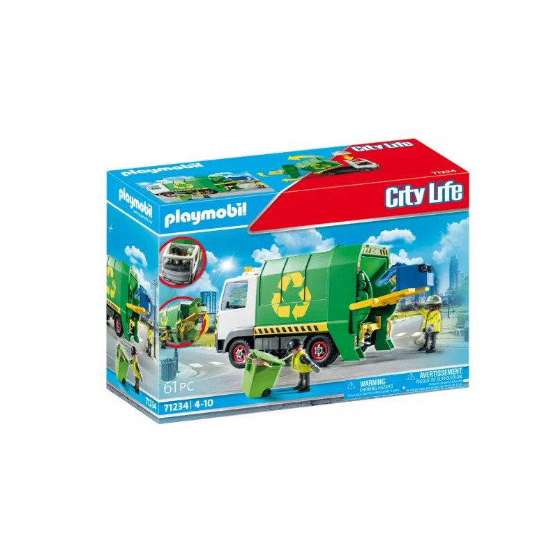 modellino playmobil city life camion di riciclaggio [71234]