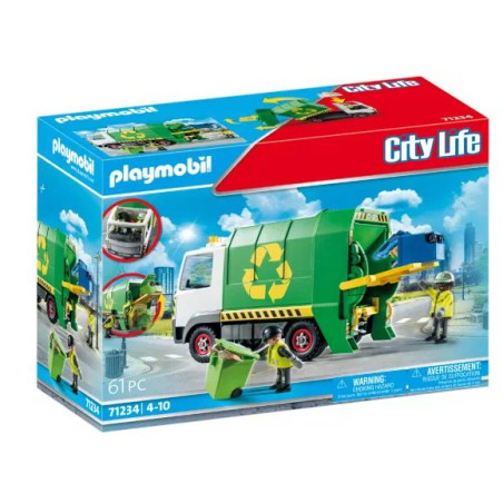 modellino playmobil city life camion di riciclaggio [71234]