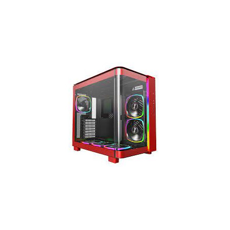 case montech king 95 pro midi-tower atx rosso