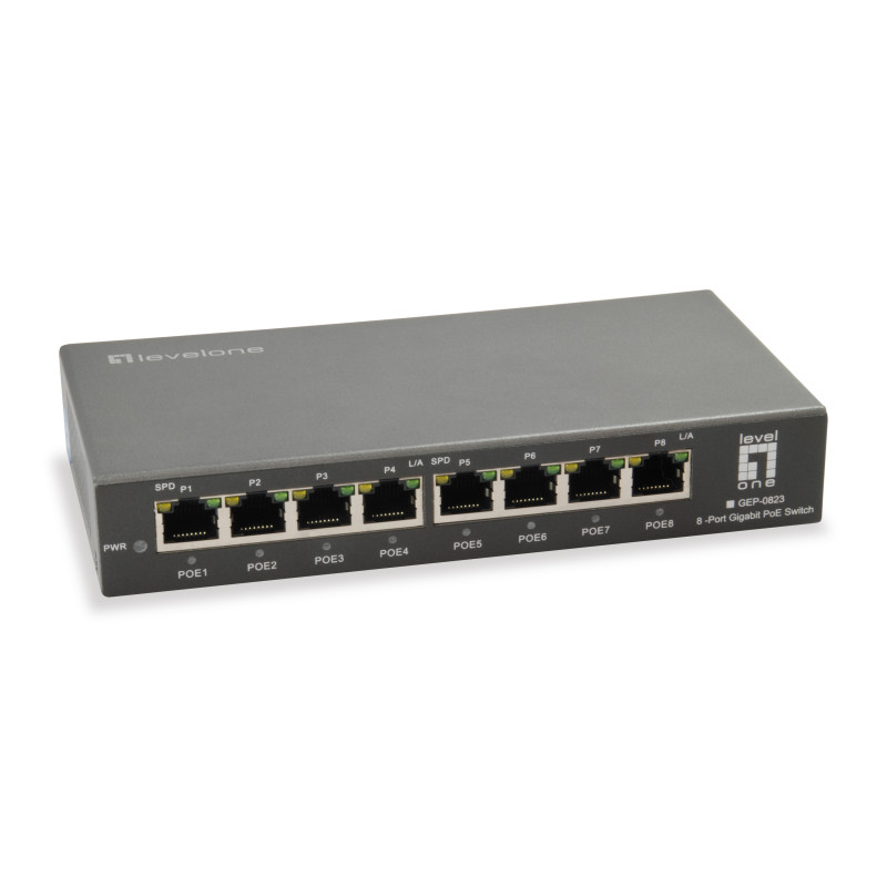 switch levelone gep-0823 non gestito 8 porte gigabit ethernet