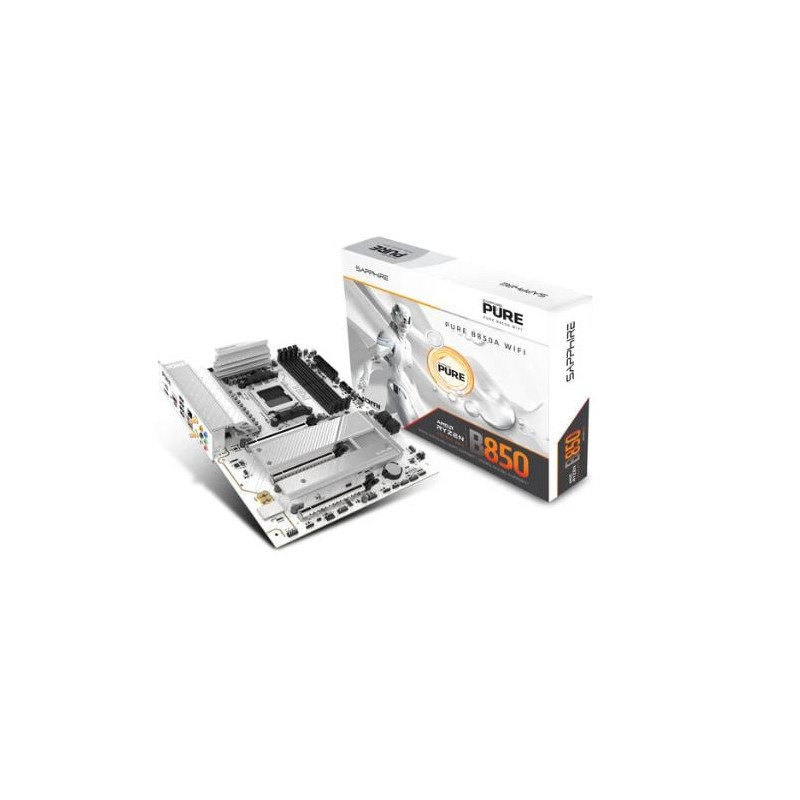 scheda madre sapphire pure b850a am5 atx 4xddr5 bianco [52123-11-40g]